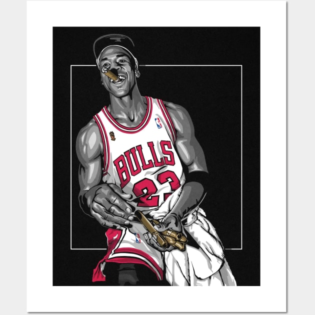 BASKETBALLART - MJ23 THREEPET Wall Art by JORDAN-ART23